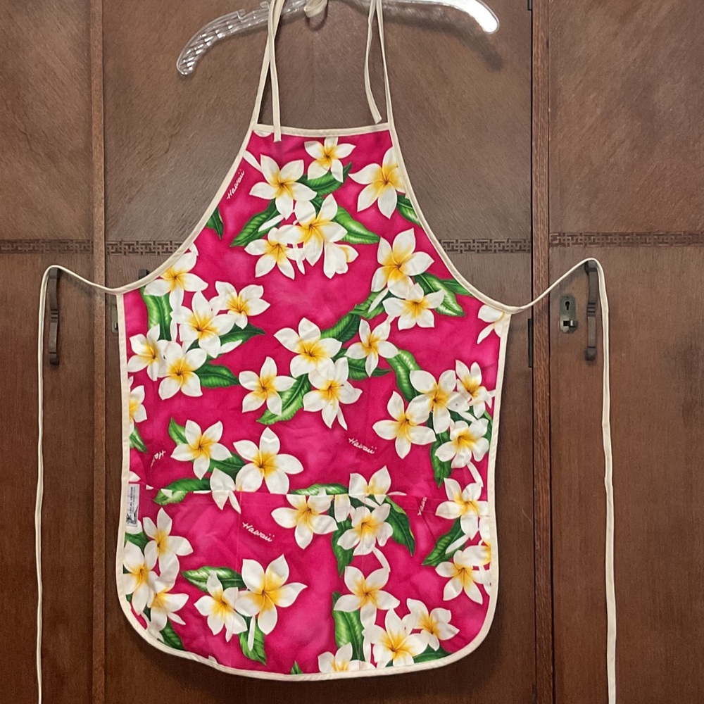 Hawaiian double sided print apron local design made in Hawaii USA
